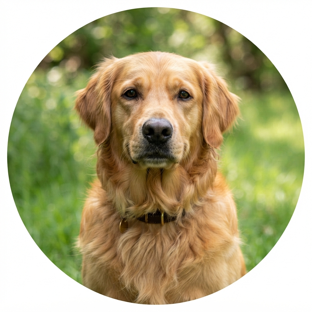 Bella, a golden retriever